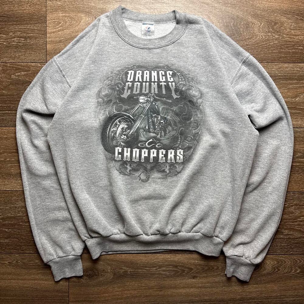 Vintage 1990s Orange County Choppers Grey Crewneck Sweatshirt
